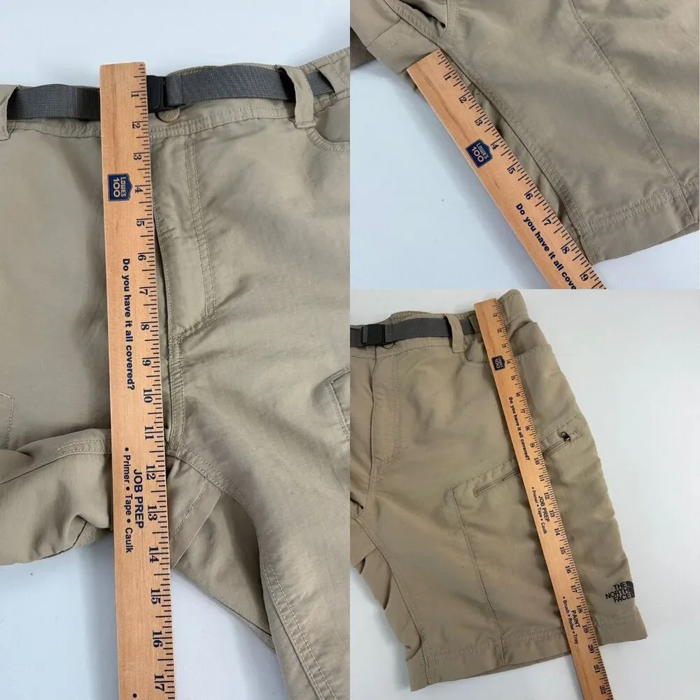 The North Face Men's Belted Paramount Trail Shorts Tan Hiking Outdoors Size XL